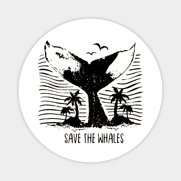 Save The Whales Magnet by piggiespearlswork